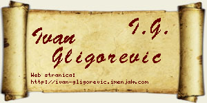 Ivan Gligorević vizit kartica